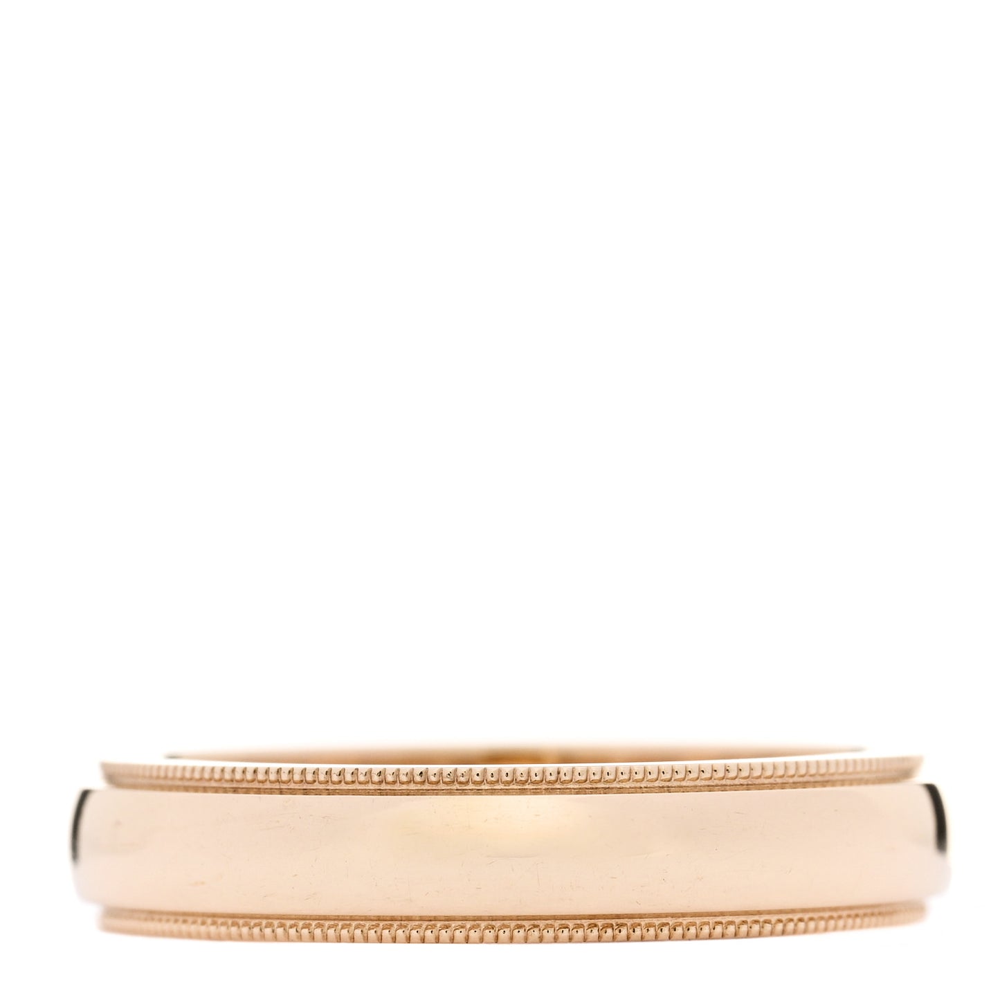 18K Yellow Gold 4mm Essential Double Milgrain Band Ring 53 6.5