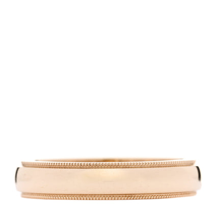 Tiffany 18K Yellow Gold 4mm Essential Double Milgrain Band Ring 53 6.5 1 of 6
