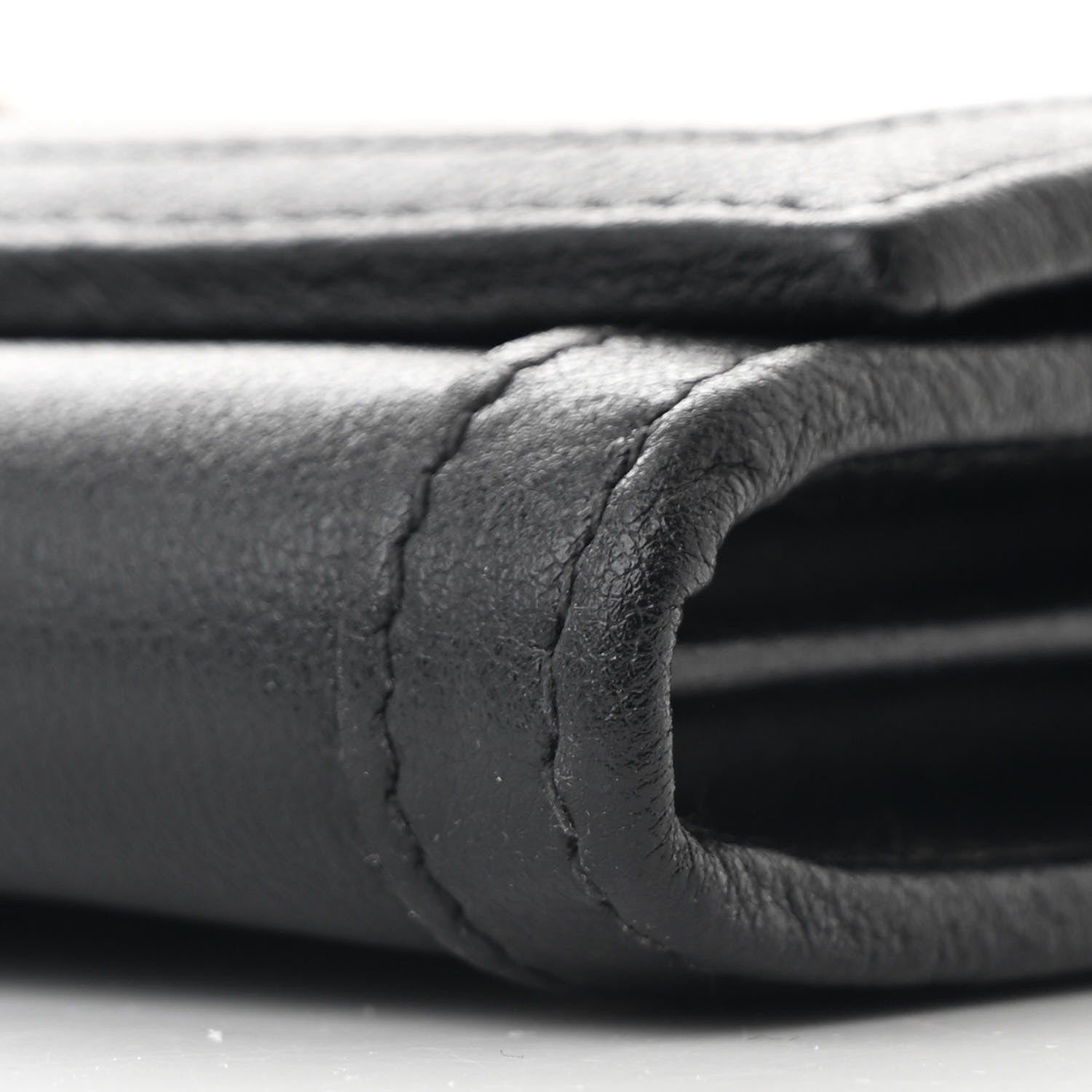 Gucci Wonka Grain Calfskin Diana Chain Wallet Black 11 of 12