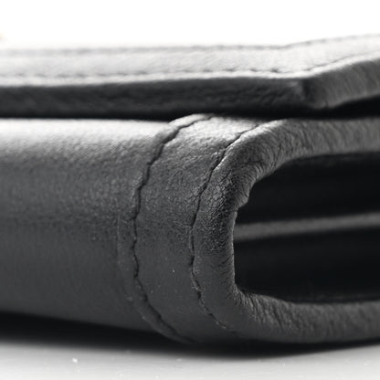 Gucci Wonka Grain Calfskin Diana Chain Wallet Black 11 of 12