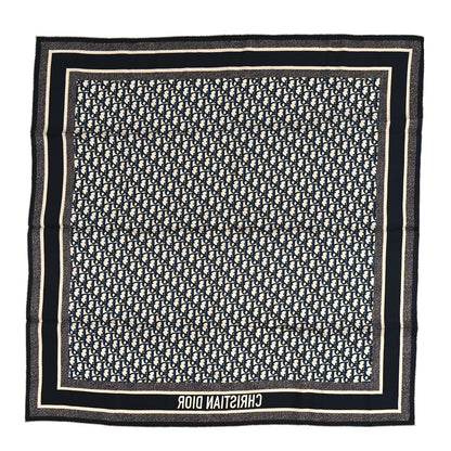 Christian Dior Silk Oblique Reversible Scarf 90 Blue Burgundy 2 of 4