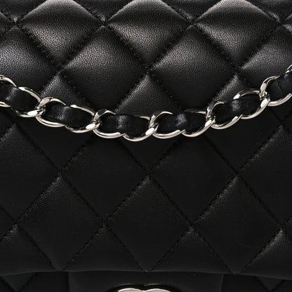 Chanel Lambskin Quilted Medium Double Flap Black 8 of 11