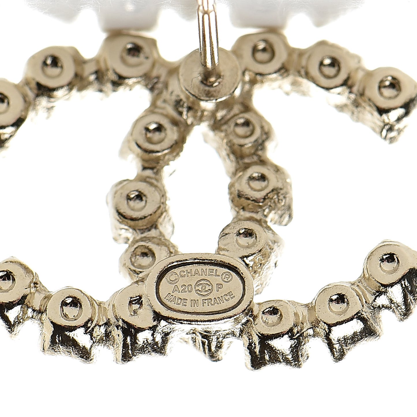 Crystal CC Earrings Light Gold