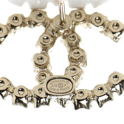 Chanel Crystal CC Earrings Light Gold 4 of 5