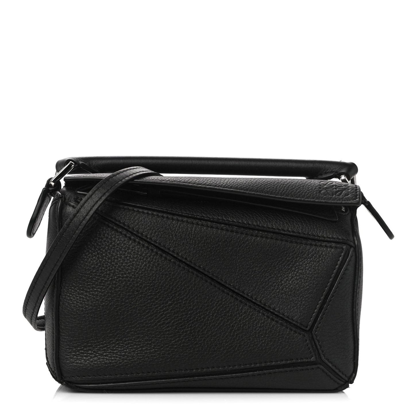 Calfskin Mini Puzzle Bag Black