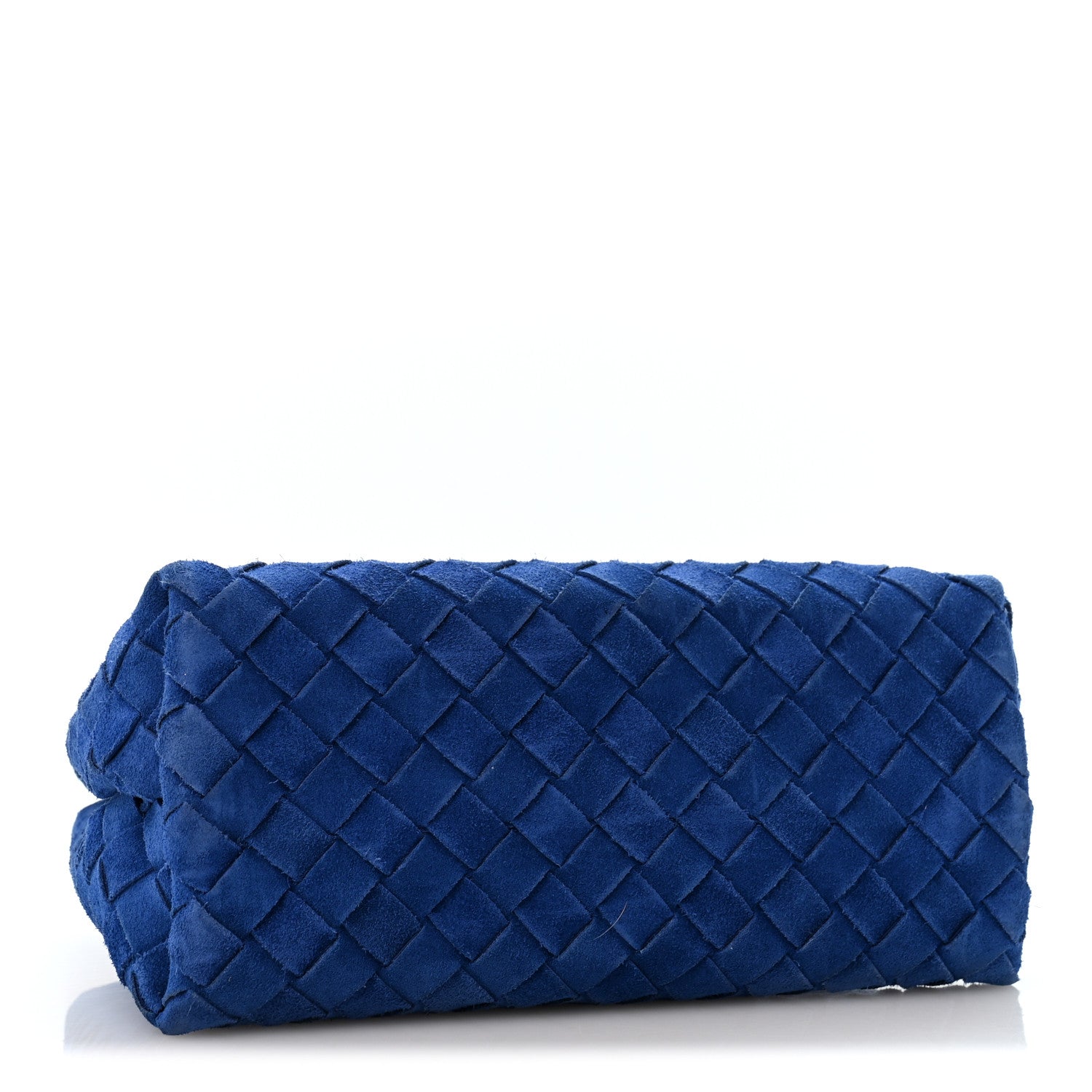 Bottega Veneta Suede Intrecciato Small Andiamo Shoulder Bag Royal Blue 4 of 11