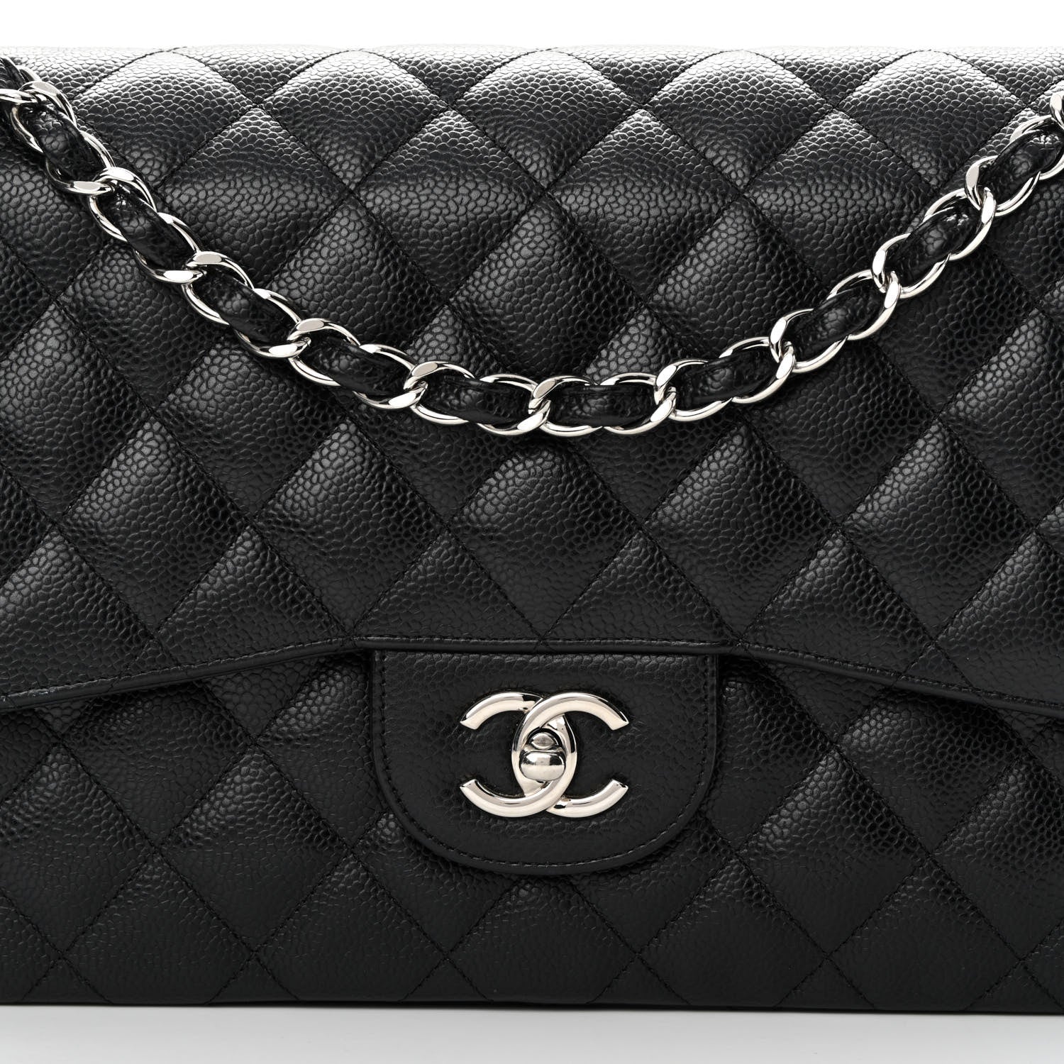Chanel Caviar Quilted Jumbo Double Flap Black 8 of 13
