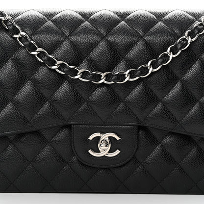 Chanel Caviar Quilted Jumbo Double Flap Black 8 of 13