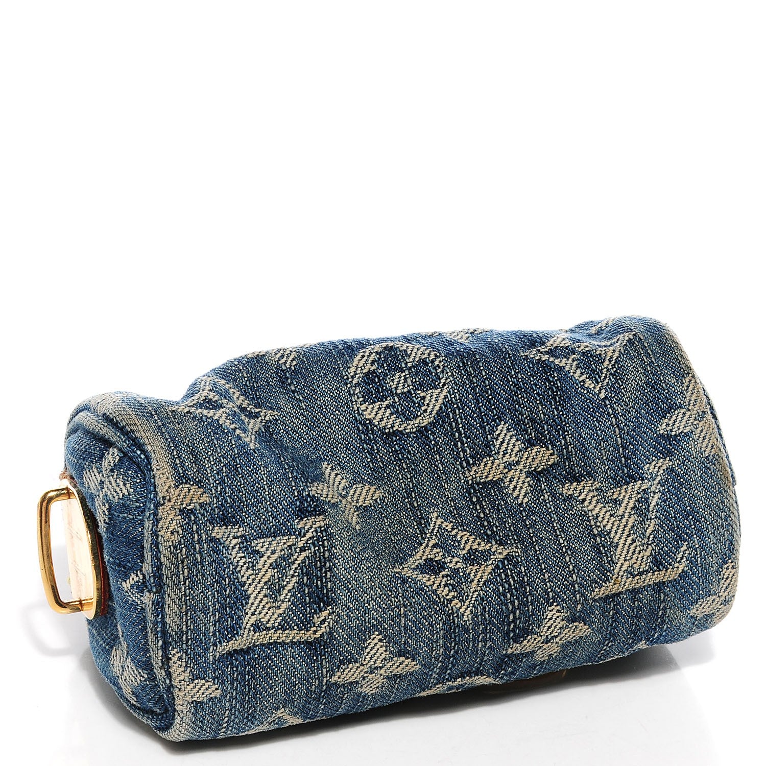 Louis Vuitton Monogram Denim Pochette Speedy PM Key Holder Blue 4 of 7