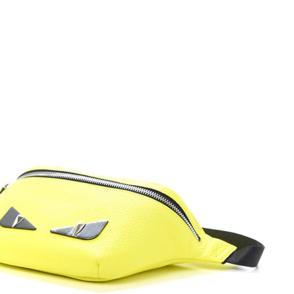 Fendi Cuoio Romano Fluo Metal Bug Eyes Kids Belt Bag Giallo Fluo Black 9 of 10