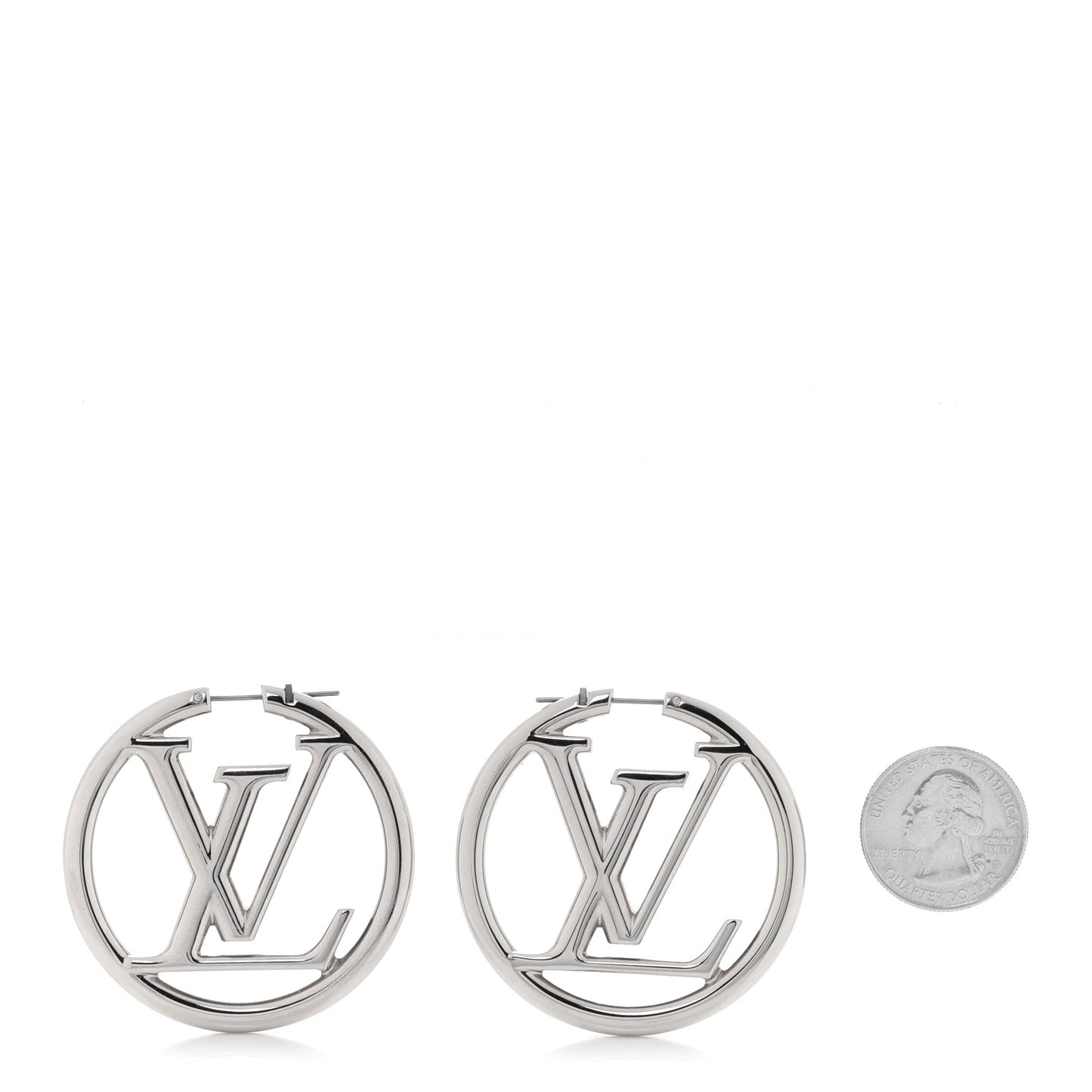 Palladium Louise Hoop Earrings Silver