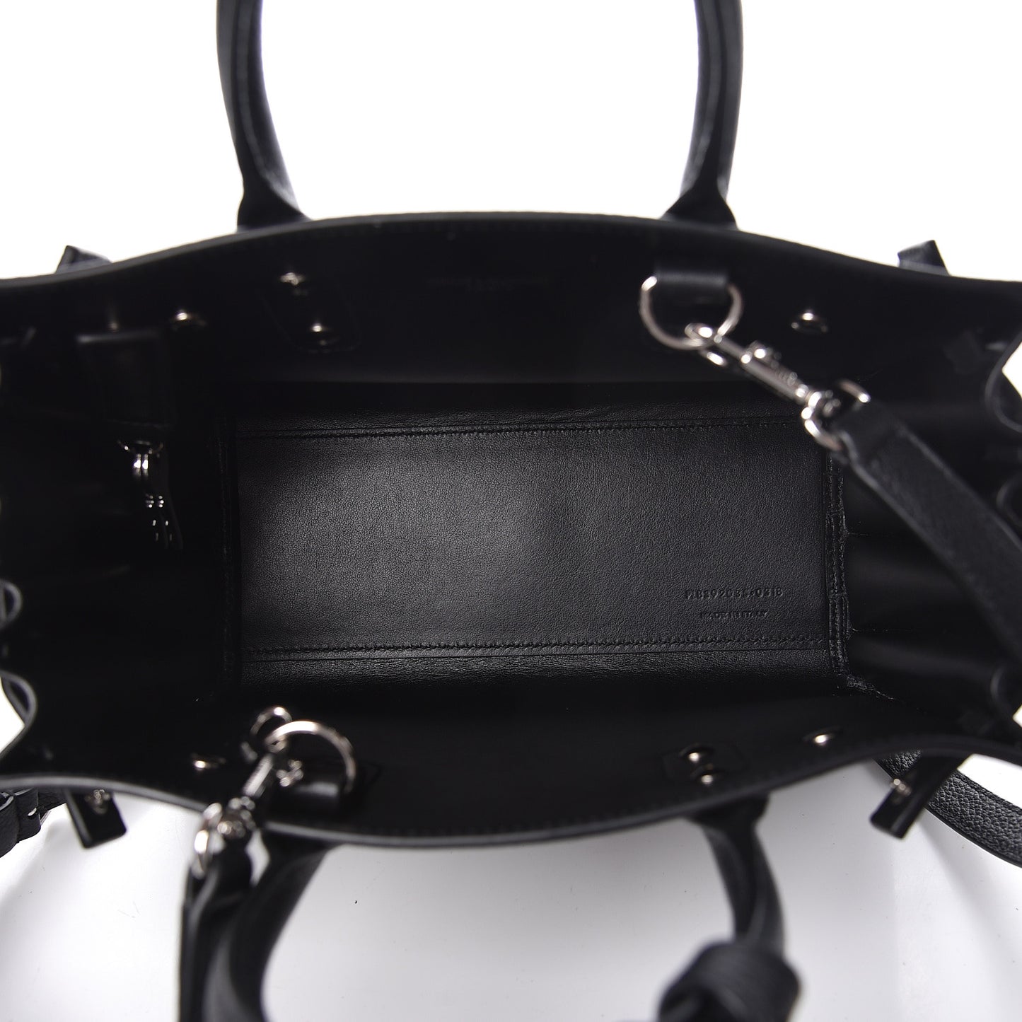 Grained Calfskin Nano Sac De Jour Black