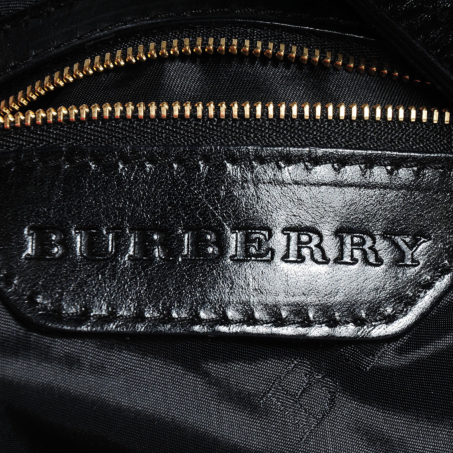 Burberry Soft Lambskin Bridle Calfskin Medium Gosford Hobo Black 7 of 9