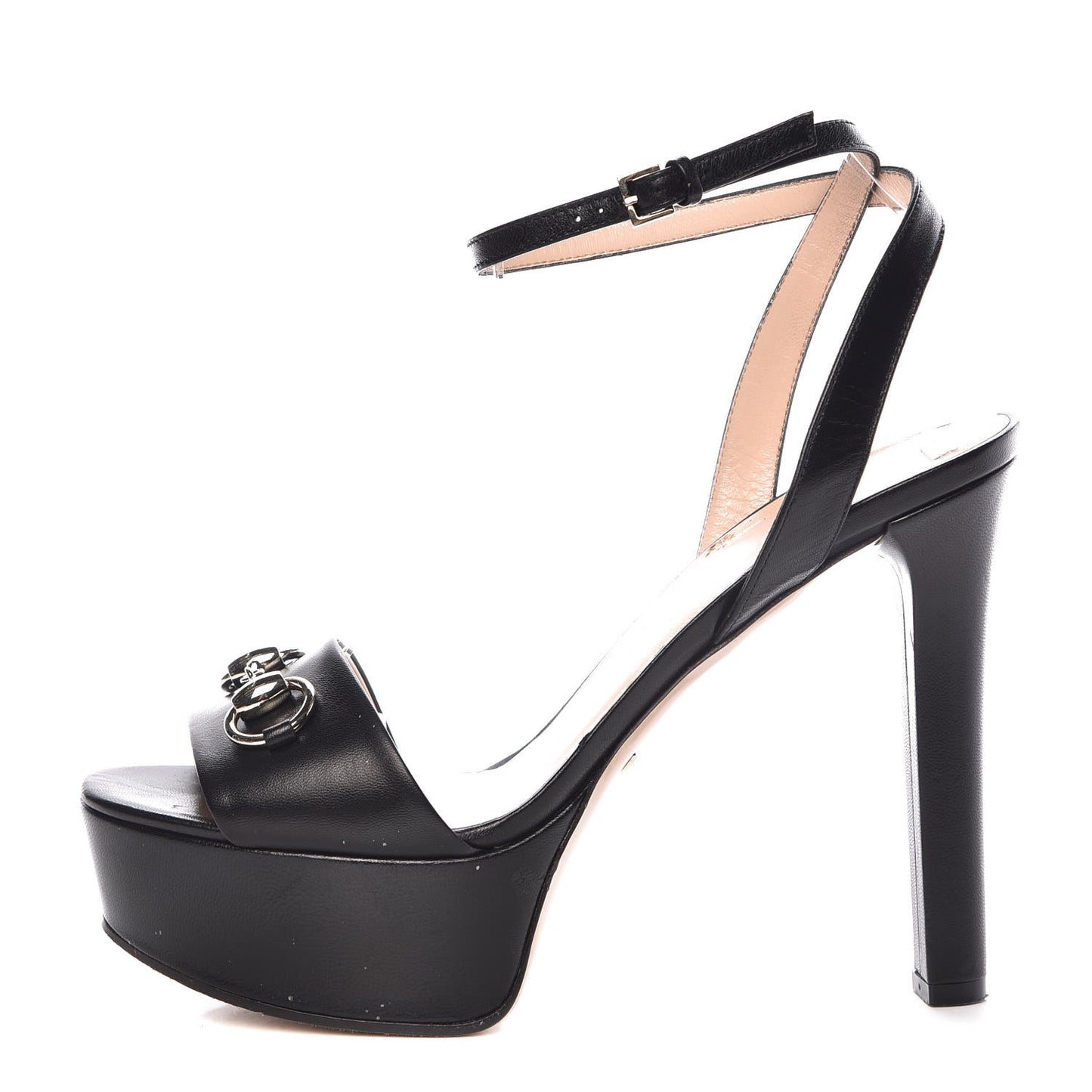 Malaga Kid Horsebit Platform Sandals 38.5 Black
