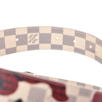 Louis Vuitton Damier Azur Patchwork Waves LV Circle Belt 80 35 4 of 8