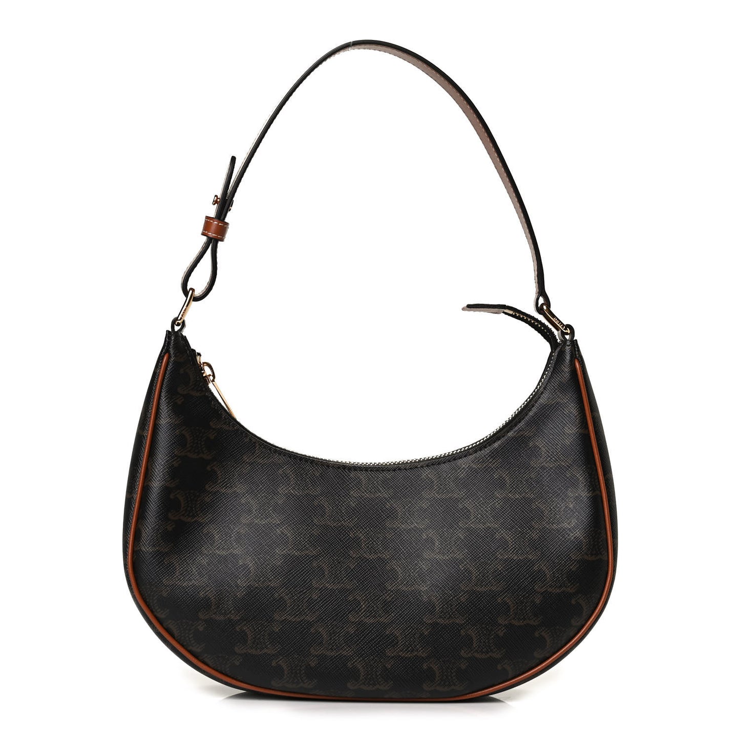 Triomphe Canvas Calfskin Ava Shoulder Bag Tan