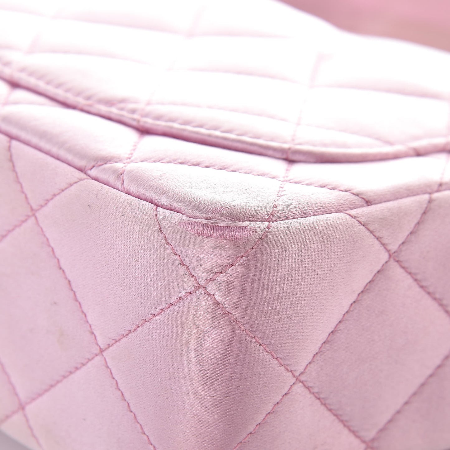 Satin Quilted Evening Bag Pink