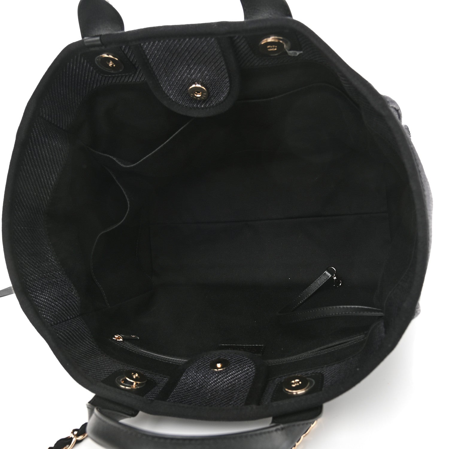 Chanel Mixed Fibers Medium Deauville Tote Black 4 of 9