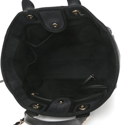 Chanel Mixed Fibers Medium Deauville Tote Black 4 of 9