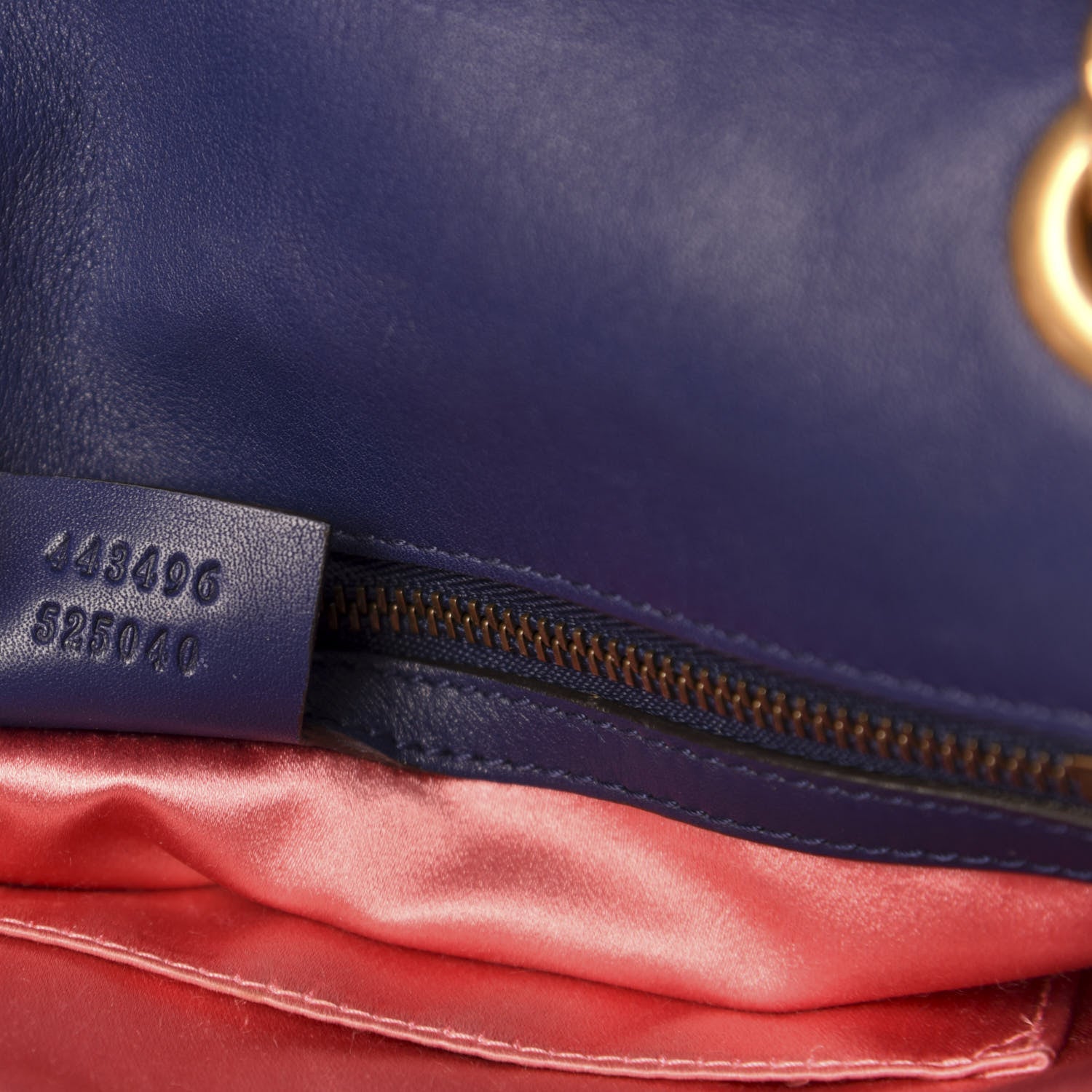 Gucci Velvet Matelasse Medium GG Marmont Shoulder Bag Cobalt Blue 12 of 13