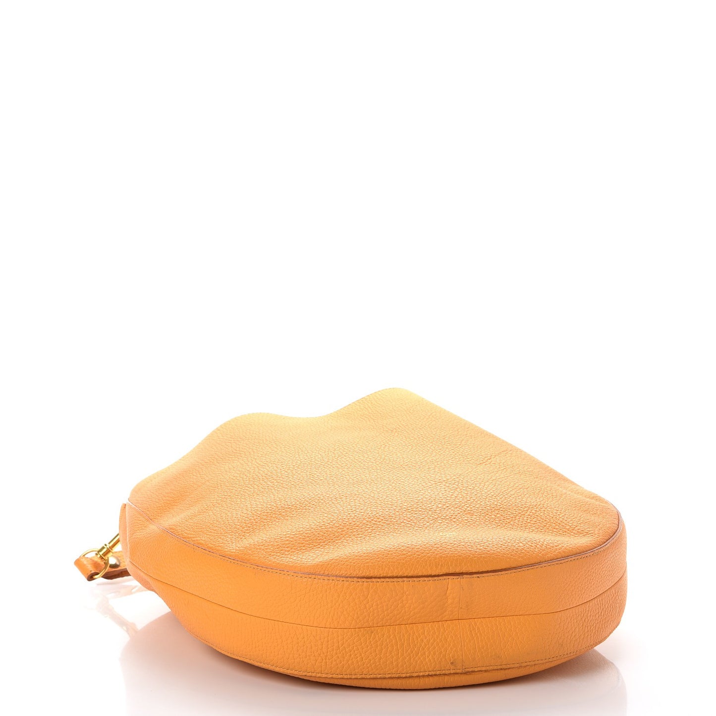Crisped Calfskin Medium Hobo Saffron