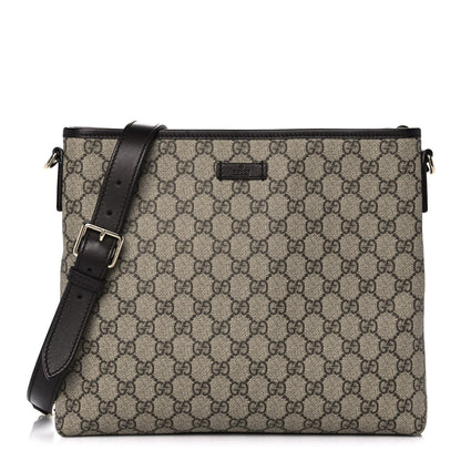 Gucci GG Plus Monogram Medium Flat Messenger Bag Dark Brown 1 of 12