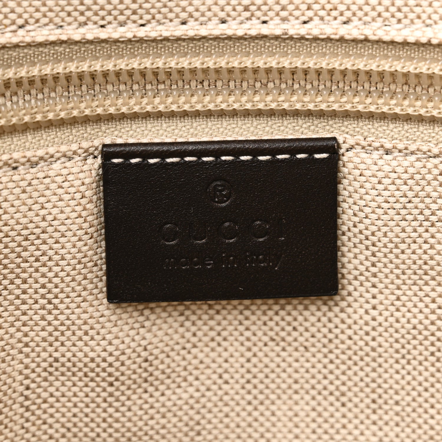 Gucci GG Supreme Monogram Medium Zippered Tote Dark Brown 6 of 10