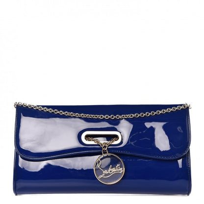 Christian Louboutin Patent Riviera Clutch Neptune 1 of 7
