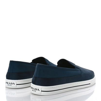 Prada Technical Nylon Triangle Logo Mens Slip On Sneakers 12 Oltremare 3 of 10