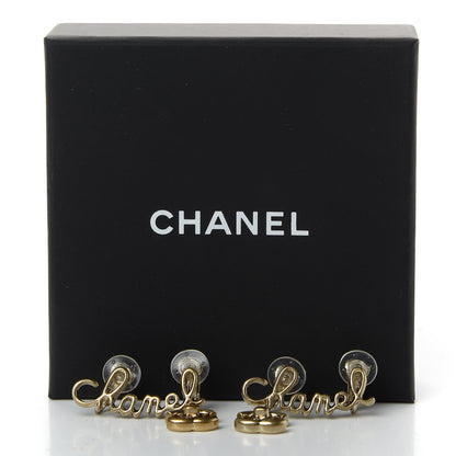 Chanel Metal Logo CC Turnlock Clip On Earrings Gold 4 of 4
