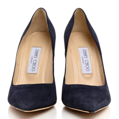 Jimmy Choo Suede Pumps 37.5 Navy 2 of 8