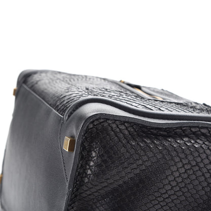 Celine Python Mini Luggage Black 12 of 13