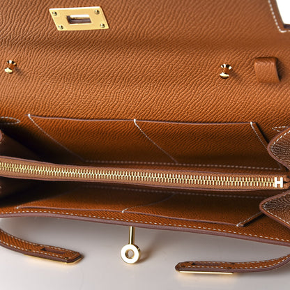 Hermes Epsom Kelly Wallet To Go Gold 6 of 11