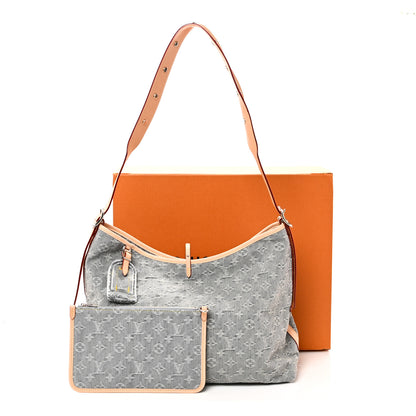 Louis Vuitton Monogram Denim CarryAll MM Washed Grey 11 of 11