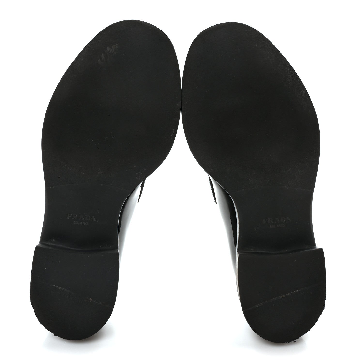 Prada Spazzolato Metal Triangle Logo 50mm Loafers 36 Black 6 of 9