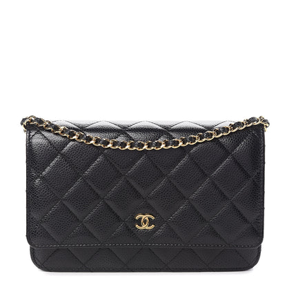 Chanel Caviar Quilted Wallet On Chain WOC Black 1 of 12