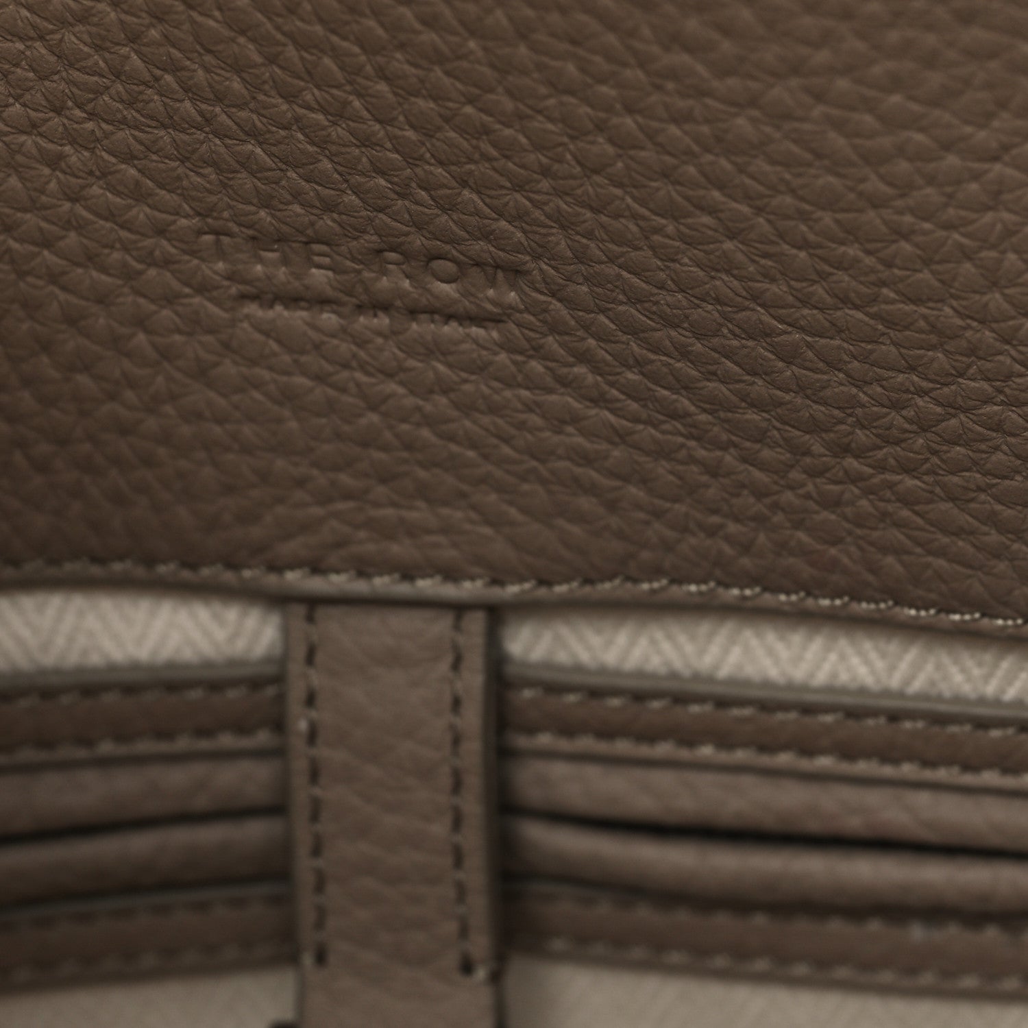 The Row Matte Grained Calfskin Soft Margaux 15 Dark Taupe 6 of 11