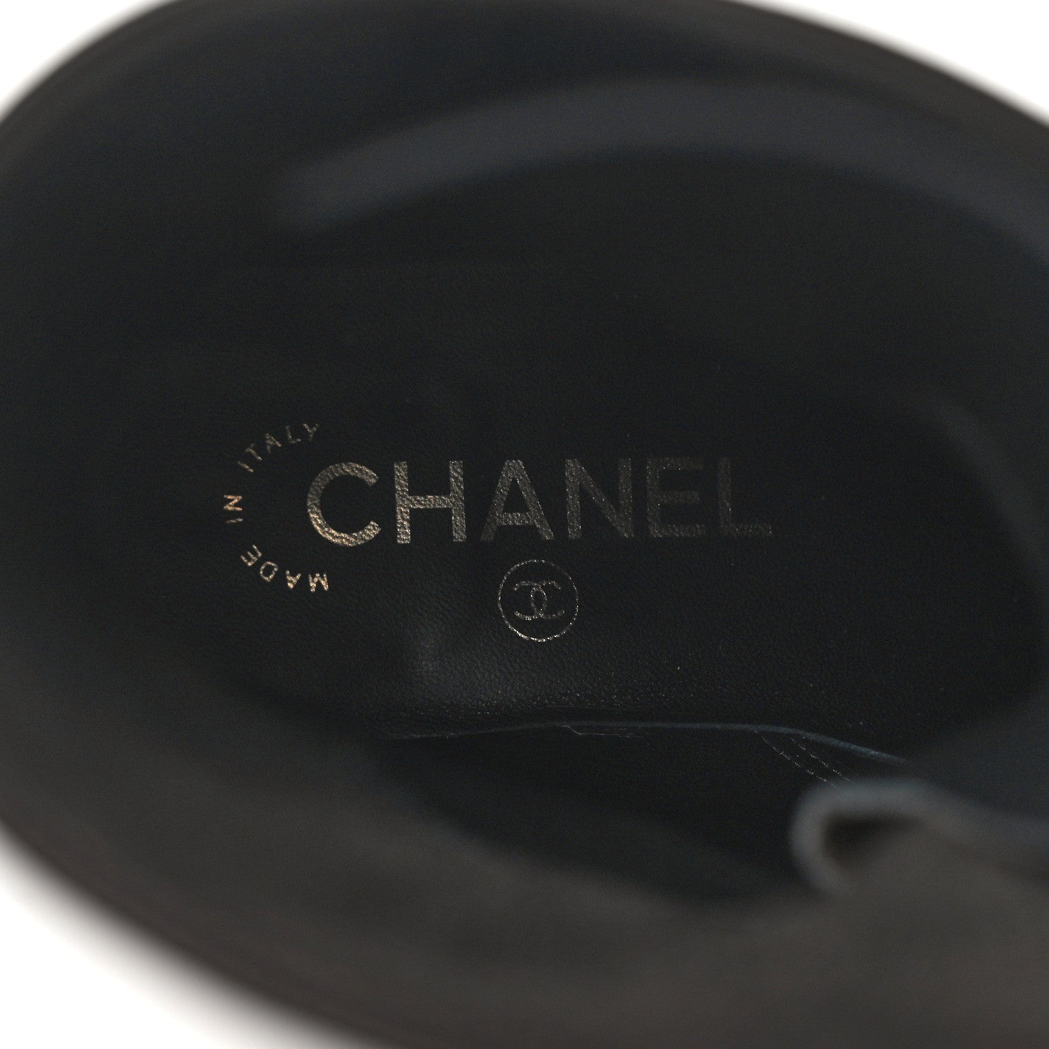 Chanel Shiny Calfskin Lace Up Combat Boots 39 Dark Brown Black 7 of 8