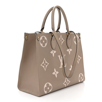 Louis Vuitton Empreinte Monogram Giant Onthego MM Tourterelle Creme 2 of 8