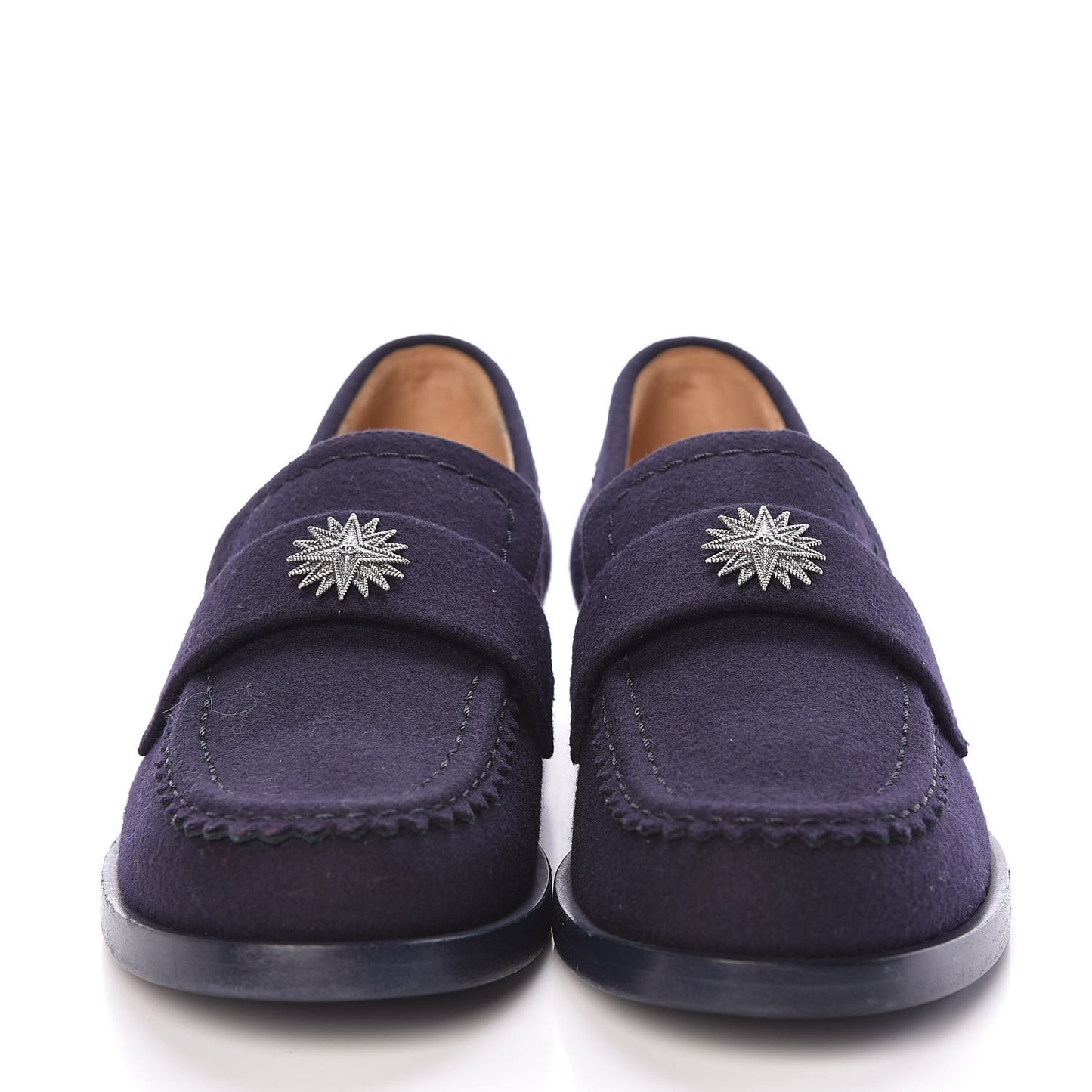 Wool CC Star Loafers 38 Navy Blue