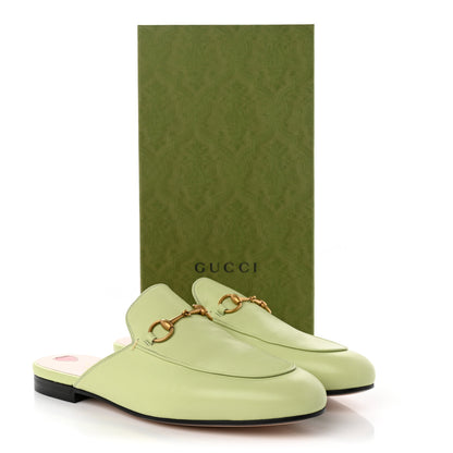 Gucci Malaga Kid Womens Princetown Slippers 40 Pistachio Green 15 of 15