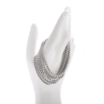 David Yurman Sterling Silver Eight-Row Box Chain Bracelet 2 of 4
