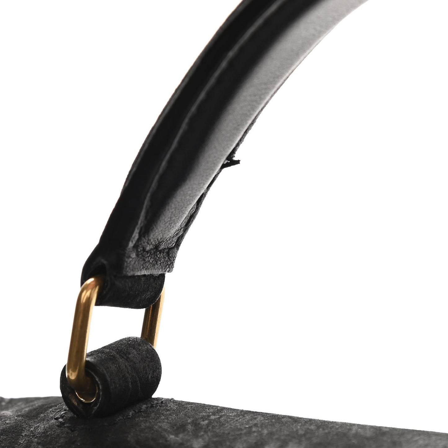 Nubuk Crocodile Embossed Mini Classic Monogram Cassandra Top Handle Black