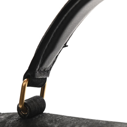 Saint Laurent Nubuk Crocodile Embossed Mini Classic Monogram Cassandra Top Handle Black 9 of 12