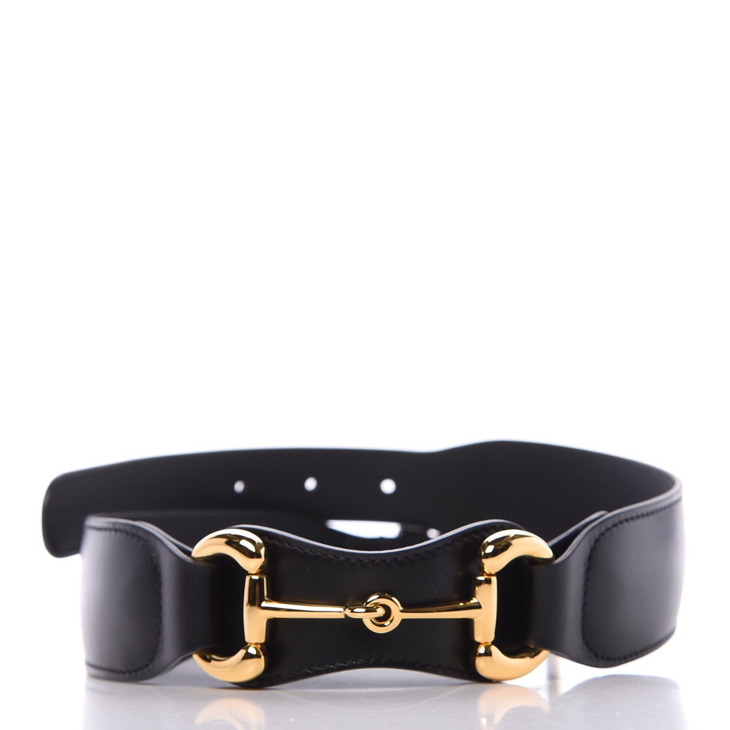 Efesto Leather Horsebit 25mm Belt 60 24 Black