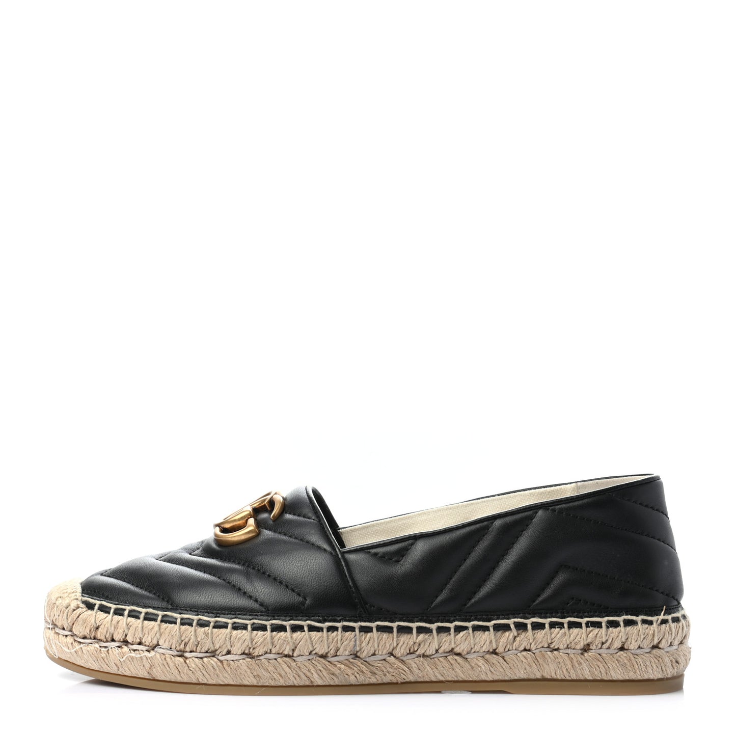 Nappa Matelasse GG Marmont Espadrilles 36.5 Black