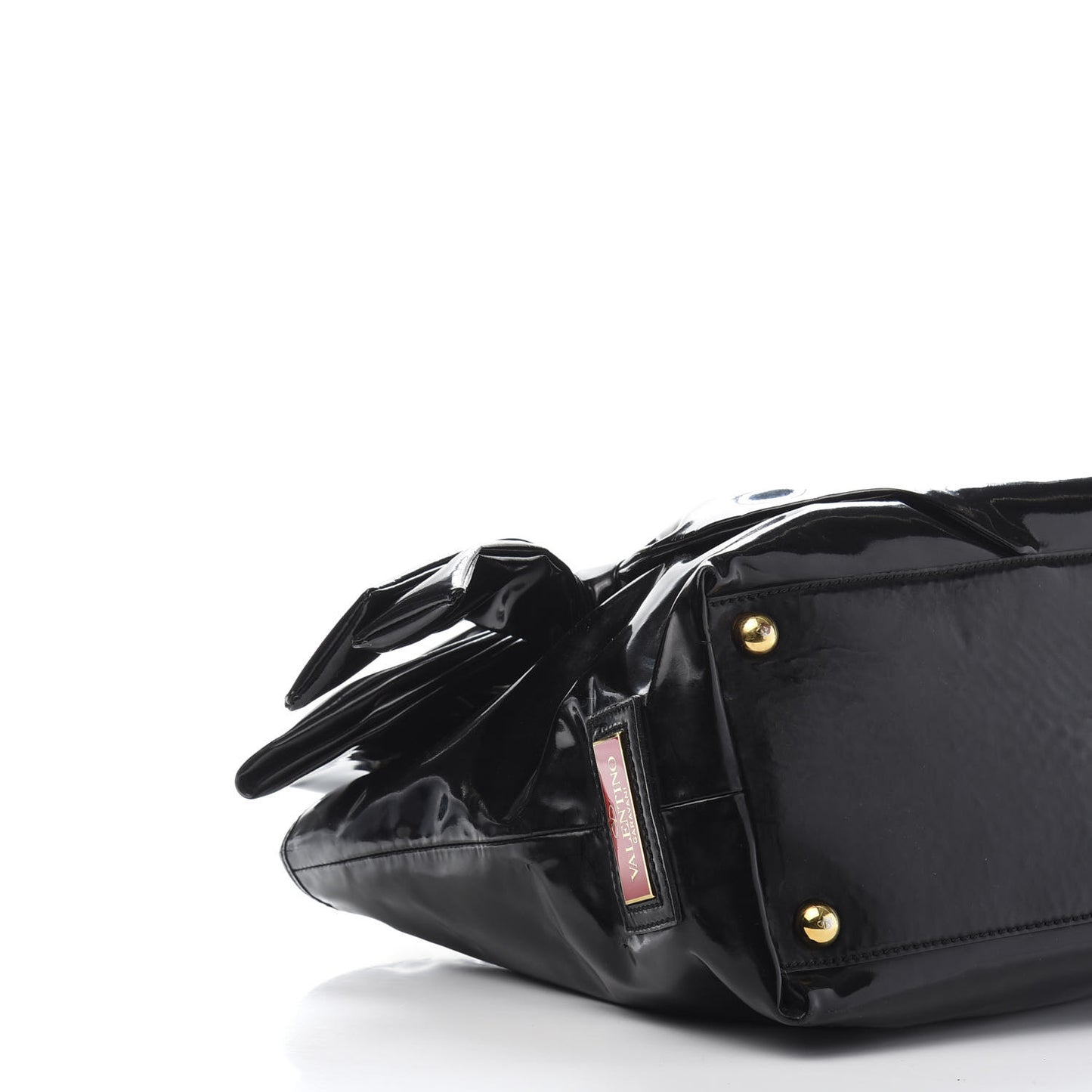 Patent Lacca Bow Tote Black