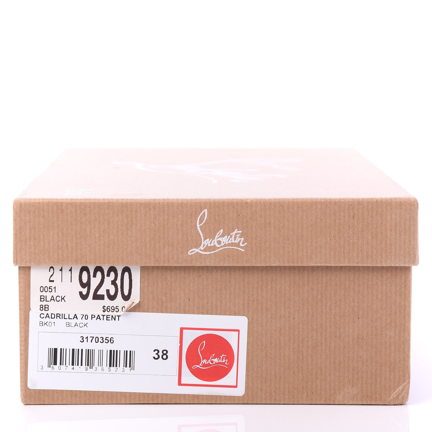 Christian Louboutin Patent Cadrilla 70 Pumps 38 Black 9 of 9