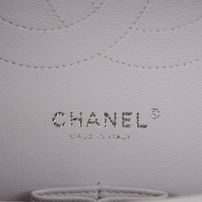 Chanel Patent Quilted Jumbo Double Flap Light Grey 6 of 8