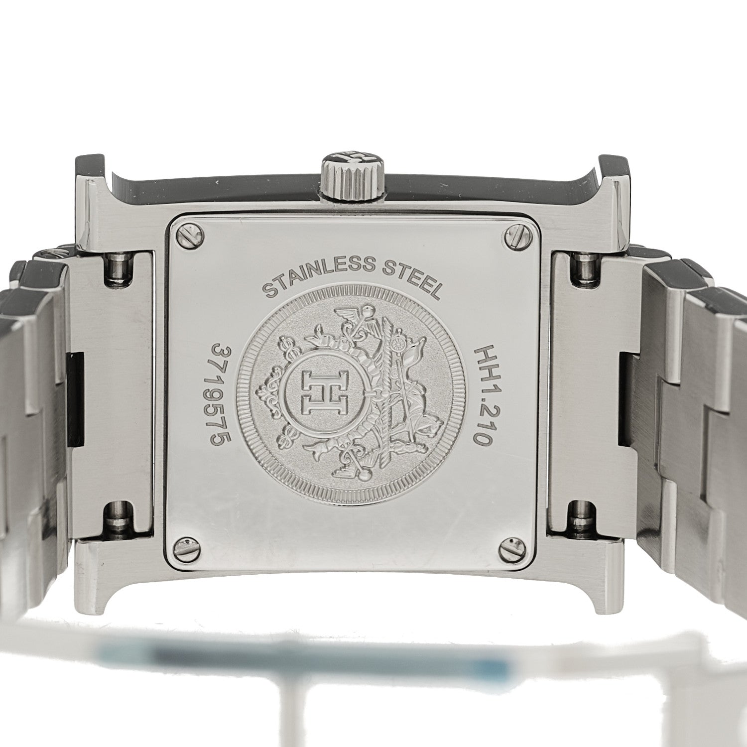 Hermes Stainless Steel Diamond Mother of Pearl 21mm Heure H Hour Quartz Watch 4 of 5